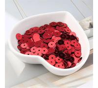 coser lentejuelas, 720 piezas/paquete de 6 mm hilo plano redondo suelto acero inoxidable for costura, manualidades boda, accesorios bricolaje for prendas mujer(Red)