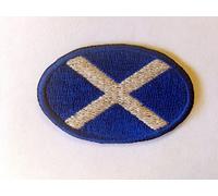 Coser para planchar parche Mini bordado ovalado insignia bandera de Escocia Saint Andrew