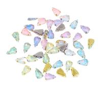 coser pedrería, Paquete de 10 garras cristal con diamantes imitación blancos y dorados, varios colores tamaños(8x13mm Random Mix,10PCS-WHITE K CLAW)
