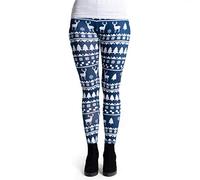 cosey Blue Christmas Leggings, Einheitsgröße para Mujer