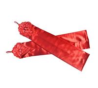 COSFAN Guantes de Raso con Dedos de Gancho para Mujer,Guantes Largos Flapper de Noche para Ópera,Guantes Retro de Codo para Fiestas de los Años 20 Accesorios