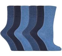 COSHAL® Calcetines para diabéticos para hombre, calcetines anchos y elásticos de algodón con peine de miel, calcetines sueltos suaves para hombre, calcetines no elásticos, azul, 6-11