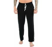 COSHAL® Pantalones de chándal para hombre, 2 lados, a rayas, dobladillo abierto, pantalones casuales para hombre, pantalones de chándal para hombre, pantalones de descanso para hombre, Negro, M