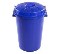 COSHANO Cubo de Basura con asa metálica 100L Litros Para exterior e interior almacenaje de agua - Fabricado en plástico Resistente. Ideal para el hogar, trabajo, hostelería, etc (Azul)