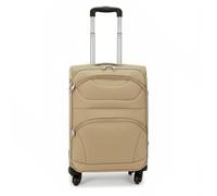 COSHANO Maleta de Cabina Trolley de Tela Equipaje de Mano Viaje avión 4 Ruedas Giratorias Muy Ligera y Resistente Maletin de piloto (Beige)