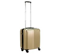 COSHANO Maleta Trolley Equipaje de Mano Comercial piloto Medico Maletin con 4 Ruedas 360 y con 3 Compartimientos (Oro)