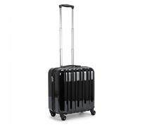 COSHANO Maleta Trolley Equipaje de Mano Comercial piloto Medico Maletin con 4 Ruedas 360 y con 3 Compartimientos (Negro)