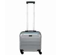 COSHANO Maletin Maleta Trolley Equipaje de Mano con 4 Ruedas giratorias + Compartimiento Comercial piloto (Gris)