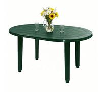 COSHANO Mesa de Jardin Oval 130x90cm de recina Auxiliar Exterior desmotable portatil, Camping, terraza, Acampada, Playa. (Verde)