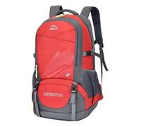 COSHANO Mochila de Senderismo para Viajes Montañismo Escalada Camping Trekking 65L Hombres Mujeres macuto Impermeable Rojo, 60cm x 35cm x 20cm. (Rojo)