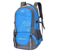 COSHANO Mochila de Senderismo para Viajes Montañismo Escalada Camping Trekking 65L Hombres Mujeres macuto Impermeable, 60cm x 35cm x 20cm. (Azul)