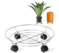 COSHANO Soporte de Macetero bombona butano con Ruedas Metálico Que Gira 360º para Macetas Decorativas De Interior y Plantas de Exterior en Terraza, Jardín y Balcón.