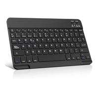 COSHANO Teclado Español Ñ Bluetooth Inalámbrico para iPad iOS/Tablet Android, Teclado Bluetooth de 10 Pulgadas Inalámbrico Portátil para Samsung/Huawei/Lenovo/Xiaomi- Negro Ultra-Slim