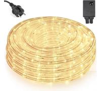 COSHANO Tira de luz Led para jardin exteriores manguera color blanco calido navidad, decoracion, fiesta girnalda exterior - interior waterproof (12 Metros)