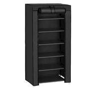 COSHANO Zapatero Armario para Zapatos de 6 Niveles, con Funda de Tela, Almacenamiento, Grande, Montaje fácil, Color Gris