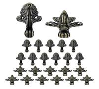 Coshar 24 patas decorativas de bronce antiguo para cajas vintage