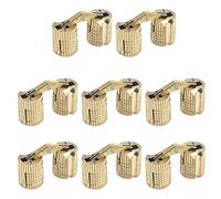 Coshar Bisagras ocultas de latón ocultas cilíndricas ocultas para muebles de gabinete, ángulo de apertura de 180 grados para bricolaje, joyero, muebles, mano, 8 mm, paquete de 8