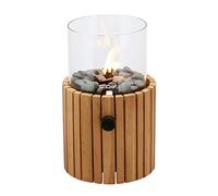 Cosi alcance Linterna de gas madera - acero/teca - 18 x 18 x 30 cm - marrón