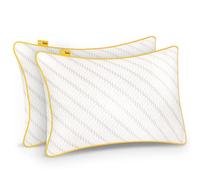 Cosi Home Almohada Viscoelástica Premium 71 x 45 cm Firmeza Ajustable, Transpirable con Funda de Bambú Extraíble y Lavable, Alivia tensión de Cuello y Cervical - Pack de 2