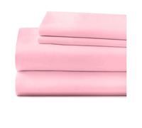 CosìCasa - Juego Sabanas 120x190 de Algodon| Sabanas Cama 120 cm, Hechas 100% de Algodón Suave y Transpirable para Confort Garantizado | Juego de sabanas + Funda de Almohada Rosa