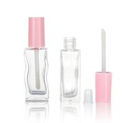 COSIDEA 10 unids 10 ml Rosa vacío vidrio brillo de labios tubos tubo de brillo de labios con botellas de contenedor de pared para relleno de liptina aceite de coco, Rosa 1, 30 pcs