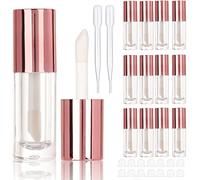 COSIDEA 14 tubos de brillo de labios gruesos vacíos de 6 ml para brillo de labios, color oro rosa