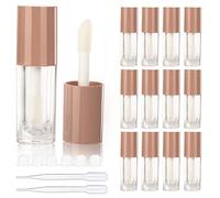 COSIDEA 14 Tubos Vacíos de Brillo de Labios de 6 ml, Contenedores Color Nude