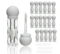COSIDEA 18 tubos vacíos de brillo de labios blancos de 3,5 ml con tubo de brillo de labios transparente para rellenar aceite de labios