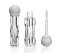 COSIDEA 18 tubos vacíos de brillo de labios blancos únicos de 4,5 ml con tapa en forma de bola de varita al por mayor, botellas de tubo de brillo de labios