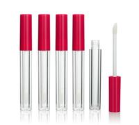 COSIDEA 5 tubos redondos vacíos de 1,5 ml de brillo de labios con tubo de brillo de labios para cosméticos de bricolaje