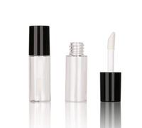 COSIDEA 50 tubos redondos vacíos de plástico negro de 3 ml, mini tubo de brillo de labios de tamaño de muestra, botella de embalaje de aceite de labios de 2.8 g