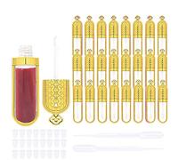 COSIDEA Set de 24 Tubos de Brillo de Labios Vacíos de 5 ml con Corona Dorada, Contenedores Recargables con Varita para Fabricación a Granel