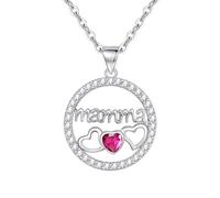 Cosie Lily Regalo del Día de la Madre Collar de Mujer,Collares de Mujeres de Plata 925 Corazón, Regalos de Cumpleaños de Madres
