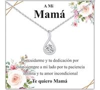 Cosie Lily Regalo Dia De La Madre, Collar Plata De Ley 925 Infinito Colgante, Zircone Joyas De Mujer, Día De La Madre Cumpleaños Navidad San Valentin Regalos Originales para Mama