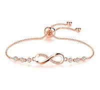 Cosie Lily San Valentino Per Lei - Bracciale Argento 925 con Cuore Placcato Oro Rosa, per la Tua Fidanzata o Mamma.