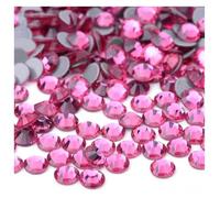 Cosiendo el diamante de cristal, Diamantes de imitación de vidrio termoadhesivos dorados con parte trasera plana for planchar, multicolor, en varios tamaños for decoraciones.(Rose,SS8 1440pcs)