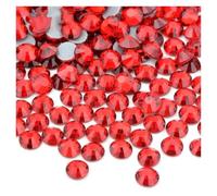 Cosiendo el diamante de cristal, Diamantes de imitación de vidrio termoadhesivos dorados con parte trasera plana for planchar, multicolor, en varios tamaños for decoraciones.(Light Siam,SS8 1440pcs)