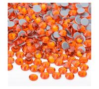 Cosiendo el diamante de cristal, Diamantes de imitación de vidrio termoadhesivos dorados con parte trasera plana for planchar, multicolor, en varios tamaños for decoraciones.(Hyacinth,SS8 1440pcs)