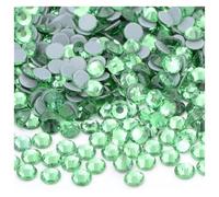 Cosiendo el diamante de cristal, Diamantes de imitación de vidrio termoadhesivos dorados con parte trasera plana for planchar, multicolor, en varios tamaños for decoraciones.(Peridot,SS8 1440pcs)