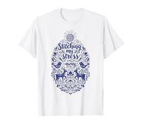 Cosiendo mi estrés lejos Divertido Amante del Ganchillo Camiseta