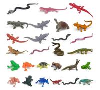 Cosiesnest 24 figuras de insectos e insectos de plástico, juego de mini bestias realistas, animales de plástico para exhibición de la naturaleza, figuras de insectos realistas para decoración del
