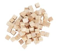 Cosiki 100 Uds. Cubos de Madera Ligeros de Madera Natural para Manualidades, Juguetes de Rompecabezas de 10mm, para Entusiastas del Bricolaje