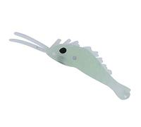 Cosiki 50 Señuelos Luminosos de Simulación Artificial para Pesca de Camarones, Cebos Suaves de Color Fluorescente Altamente Visibles con Postura de Natación Realista, Ideal para Aparejos de Pesca de