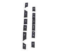 Cosiki 61319313923 Kit de Reemplazo de Tapa de Tecla del Botón del Calentador de A/C, Cubierta de Botón de Superficie Lisa, Material ABS Duradero, 12 Piezas para la Serie 5/6, Escena Aplicable F07