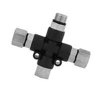 Cosiki Adaptador de Colector de Manguera de Aire para Aerógrafo, Conector Divisor de 3 Vías para Minicompresor de Pulverización de Tatuaje