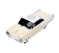 Cosiki Altavoz Bluetooth para Coche Antiguo, Altavoz Portátil Inalámbrico con Luz LED de Sonido HD y Micrófono Incorporado para Uso en la Oficina en Casa (Beige)