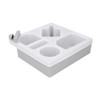 Cosiki Bandeja de Soporte de Taza de Taza, Caddy con Soporte de Teléfono Silicona Silicona Caddista Caddy de de Cama para Bocadillos, Bebidas, Remoto, Teléfono Celular, 10.8x10.8x3.0in (White)