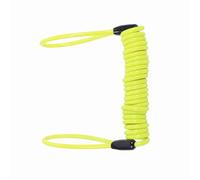 Cosiki Bobina de Recordatorio de Seguridad del Cable de Bloqueo de Disco para Alarma Antirrobo de Motocicleta, Estirable hasta 1,25 M, Liviana y Fácil de Empacar para Todos los Conductores (YELLOW)