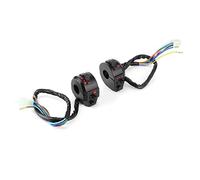 Cosiki Bocina para Manillar de Motocicleta, Interruptor de Haz Alto y bajo, Juego de Control Universal Resistente Al Agua para Manillares Legales de Calle de Moto de Cross de 7/8"
