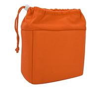 Cosiki Bolsa Acolchada Impermeable para Lentes de Cámara DSLR, a Prueba de Golpes, con Cordón para Fotografía Al Aire Libre, Nailon, Rojo, 7,87x7,09x3,94 Pulgadas (Orange)